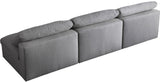 Serene Linen Textured Fabric / Down / Polyester / Engineered Wood Contemporary Grey Linen Textured Fabric Deluxe Cloud-Like Comfort Modular Armless Sofa - 117" W x 40" D x 32" H