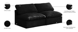 Plush Velvet / Down / Engineered Wood / Foam Contemporary Black Velvet Standard Cloud-Like Comfort Modular Sofa - 70" W x 35" D x 32" H