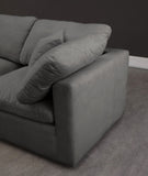 Plush Velvet / Down / Engineered Wood / Foam Contemporary Grey Velvet Standard Cloud-Like Comfort Modular Sofa - 140" W x 35" D x 32" H