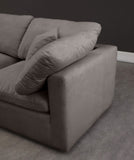Plush Velvet / Down / Engineered Wood / Foam Contemporary Grey Velvet Standard Cloud-Like Comfort Modular Sofa - 70" W x 35" D x 32" H
