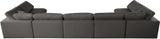 Plush Velvet / Down / Engineered Wood / Foam Contemporary Grey Velvet Standard Cloud-Like Comfort Modular Sectional - 175" W x 70" D x 32" H