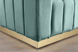 Marlon Velvet / Engineered Wood / Stainless Steel / Foam Contemporary Mint Velvet Loveseat - 62.5" W x 34" D x 28" H