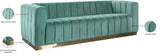 Marlon Velvet / Engineered Wood / Stainless Steel / Foam Contemporary Mint Velvet Sofa - 86.5" W x 34" D x 28" H