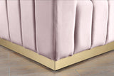 Marlon Velvet / Engineered Wood / Stainless Steel / Foam Contemporary Pink Velvet Sofa - 86.5" W x 34" D x 28" H