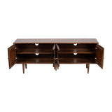 Sagebrook Home Contemporary Wood, 63"l 4-door Console, Brown Kd 17527 Brown Mango Wood