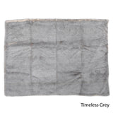 Toscana Timeless Grey Faux Fur Throw Blanket Noble House