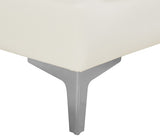 Alina Velvet / Engineered Wood / Metal / Foam Contemporary Cream Velvet Modular Sectional - 85.5" W x 85.5" D x 31" H