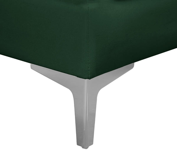Alina Velvet / Engineered Wood / Metal / Foam Contemporary Green Velvet Modular Sectional - 119" W x 33.5" D x 31" H