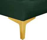 Alina Velvet / Engineered Wood / Metal / Foam Contemporary Green Velvet Modular Sectional - 67" W x 33.5" D x 31" H
