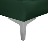Alina Velvet / Engineered Wood / Metal / Foam Contemporary Green Velvet Modular Sectional - 67" W x 33.5" D x 31" H