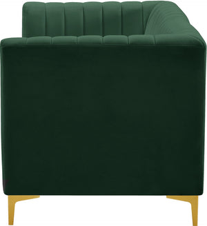 Alina Velvet / Engineered Wood / Metal / Foam Contemporary Green Velvet Modular Sectional - 67" W x 33.5" D x 31" H