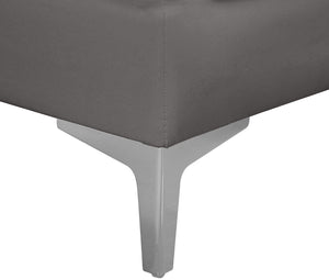 Alina Velvet / Engineered Wood / Metal / Foam Contemporary Grey Velvet Corner Chair - 33.5" W x 33.5" D x 31" H
