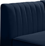 Alina Velvet / Engineered Wood / Metal / Foam Contemporary Navy Velvet Modular Sofa - 119" W x 33.5" D x 31" H