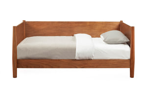 Alpine Furniture Flynn Mid Century Modern Twin Size Day Bed, Acorn 966-09T Acorn Mahogany Solids & Okoume Veneer 44 x 82 x 35