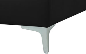 Julia Velvet / Engineered Wood / Metal / Foam Contemporary Black Velvet Modular Corner Chair - 37.5" W x 37.5" D x 33" H