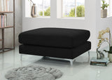 Julia Velvet / Engineered Wood / Metal / Foam Contemporary Black Velvet Modular Ottoman - 35" W x 39.5" D x 19" H