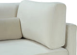 Julia Velvet / Engineered Wood / Metal / Foam Contemporary Cream Velvet Modular Sectional (4 Boxes) - 108.5" W x 71" D x 33" H