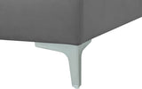 Julia Velvet / Engineered Wood / Metal / Foam Contemporary Grey Velvet Modular Armless Chair - 33.5" W x 37.5" D x 33" H