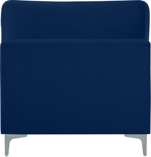 Julia Velvet / Engineered Wood / Metal / Foam Contemporary Navy Velvet Modular Armless Chair - 33.5" W x 37.5" D x 33" H