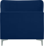 Julia Velvet / Engineered Wood / Metal / Foam Contemporary Navy Velvet Modular Armless Chair - 33.5" W x 37.5" D x 33" H