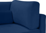 Julia Velvet / Engineered Wood / Metal / Foam Contemporary Navy Velvet Modular Sofa (4 Boxes) - 142" W x 37.5" D x 33" H