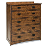 Intercon Oak Park Bedroom Mission Oak Park Standard Chest | Mission OP-BR-5806-MIS-C OP-BR-5806-MIS-C