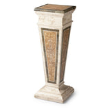 Augustus Etched Fossil Stone Pedestal