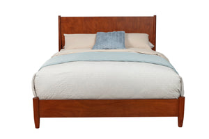 Alpine Furniture Flynn Queen Platform Bed, Acorn 766-01Q Acorn Mahogany Solids & Okoume Veneer 63.5 x 86 x 47