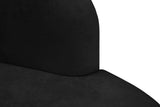Mitzy Velvet / Engineered Wood / Foam Contemporary Black Velvet Sofa - 80" W x 34" D x 32" H