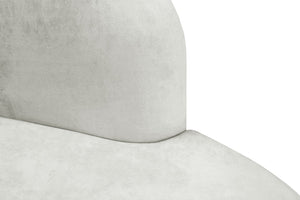 Mitzy Velvet / Engineered Wood / Foam Contemporary Cream Velvet Chair - 44" W x 31.5" D x 32" H