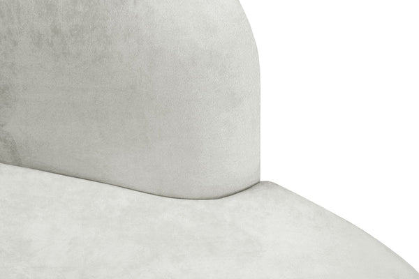 Mitzy Velvet / Engineered Wood / Foam Contemporary Cream Velvet Chair - 44" W x 31.5" D x 32" H