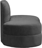 Mitzy Velvet / Engineered Wood / Foam Contemporary Grey Velvet Chair - 44" W x 31.5" D x 32" H