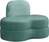 Mitzy Velvet / Engineered Wood / Foam Contemporary Mint Velvet Chair - 44" W x 31.5" D x 32" H