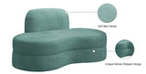 Mitzy Velvet / Engineered Wood / Foam Contemporary Mint Velvet Loveseat - 62" W x 34" D x 32" H