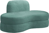 Mitzy Velvet / Engineered Wood / Foam Contemporary Mint Velvet Loveseat - 62" W x 34" D x 32" H