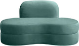 Mitzy Velvet / Engineered Wood / Foam Contemporary Mint Velvet Loveseat - 62" W x 34" D x 32" H