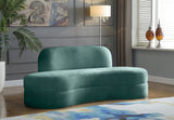 Mitzy Velvet / Engineered Wood / Foam Contemporary Mint Velvet Sofa - 80" W x 34" D x 32" H