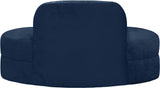 Mitzy Velvet / Engineered Wood / Foam Contemporary Navy Velvet Loveseat - 62" W x 34" D x 32" H