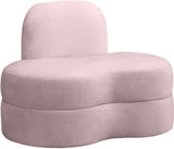 Mitzy Velvet / Engineered Wood / Foam Contemporary Pink Velvet Chair - 44" W x 31.5" D x 32" H