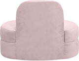 Mitzy Velvet / Engineered Wood / Foam Contemporary Pink Velvet Chair - 44" W x 31.5" D x 32" H