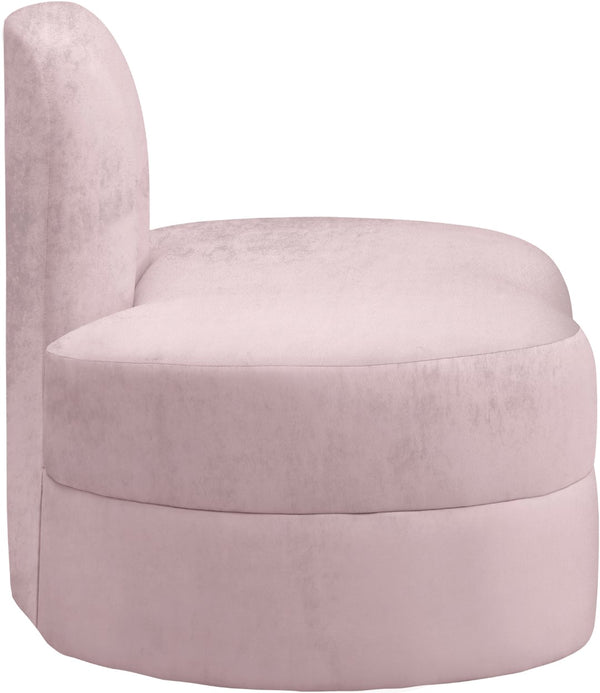 Mitzy Velvet / Engineered Wood / Foam Contemporary Pink Velvet Chair - 44" W x 31.5" D x 32" H