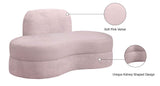 Mitzy Velvet / Engineered Wood / Foam Contemporary Pink Velvet Loveseat - 62" W x 34" D x 32" H