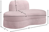 Mitzy Velvet / Engineered Wood / Foam Contemporary Pink Velvet Loveseat - 62" W x 34" D x 32" H