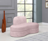 Mitzy Velvet / Engineered Wood / Foam Contemporary Pink Velvet Loveseat - 62" W x 34" D x 32" H