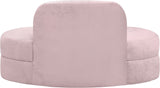 Mitzy Velvet / Engineered Wood / Foam Contemporary Pink Velvet Loveseat - 62" W x 34" D x 32" H