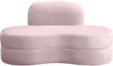 Mitzy Velvet / Engineered Wood / Foam Contemporary Pink Velvet Loveseat - 62" W x 34" D x 32" H