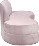 Mitzy Velvet / Engineered Wood / Foam Contemporary Pink Velvet Sofa - 80" W x 34" D x 32" H