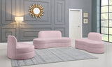 Mitzy Velvet / Engineered Wood / Foam Contemporary Pink Velvet Sofa - 80" W x 34" D x 32" H