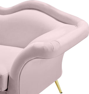 Lips Velvet / Engineered Wood / Metal / Foam Contemporary Pink Velvet Chair - 53" W x 34" D x 35" H