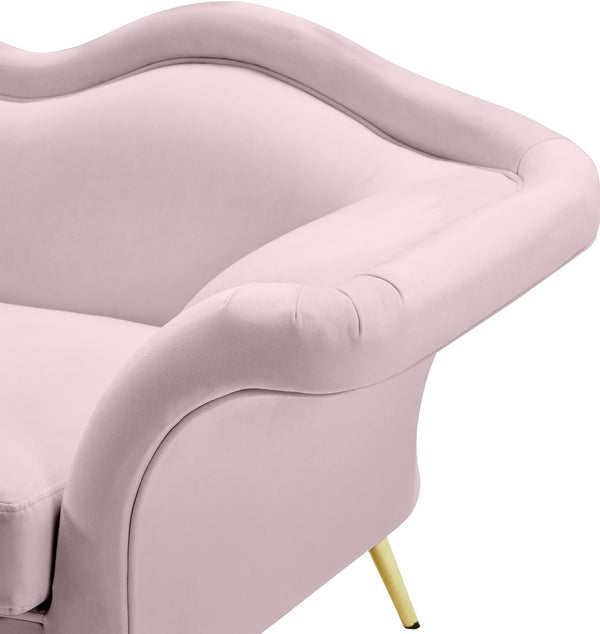 Lips Velvet / Engineered Wood / Metal / Foam Contemporary Pink Velvet Chair - 53" W x 34" D x 35" H